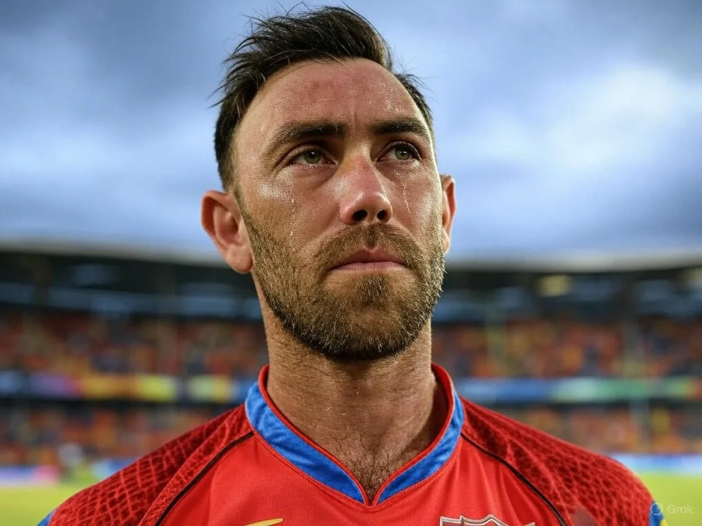 Glenn Maxwell crying